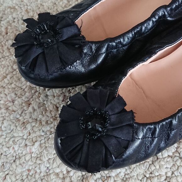 Ferca 81 Black Ballerina Flats size 37.5 - Picture 6 of 13